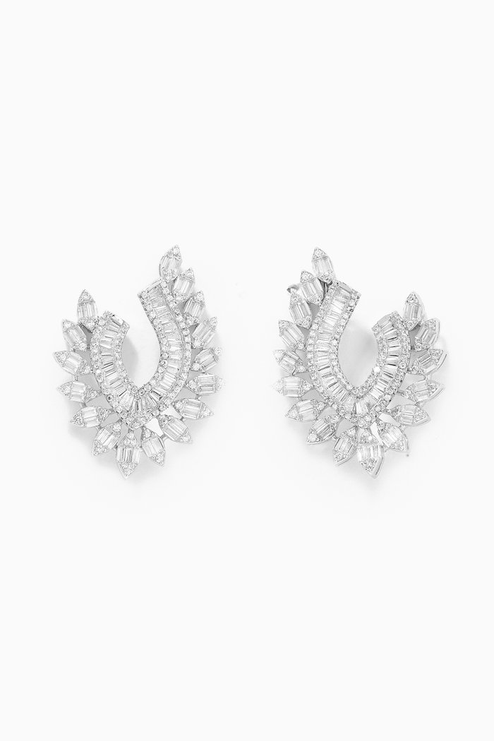 

Baguette Stone Earrings in Sterling Silver