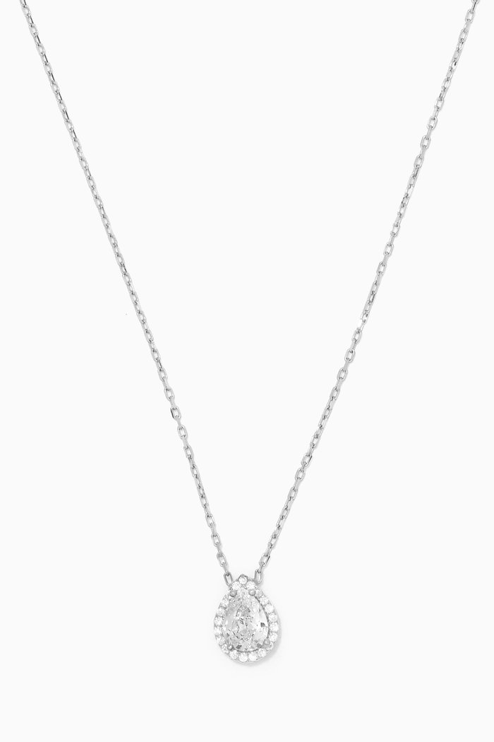 

Drop Stone Necklace in Sterling Silver