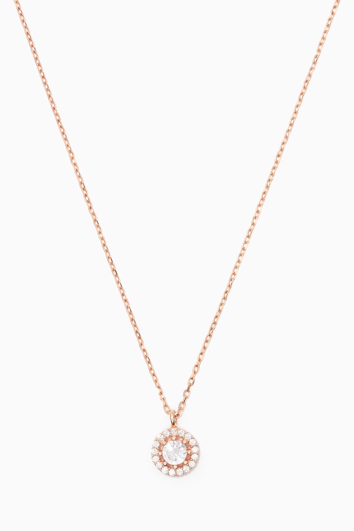 

Elegant Stone Necklace in Sterling Silver, Rose gold