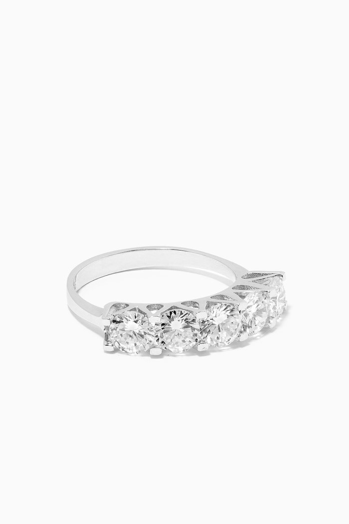 

Five Stoned Love Way Ring in Sterling Silver