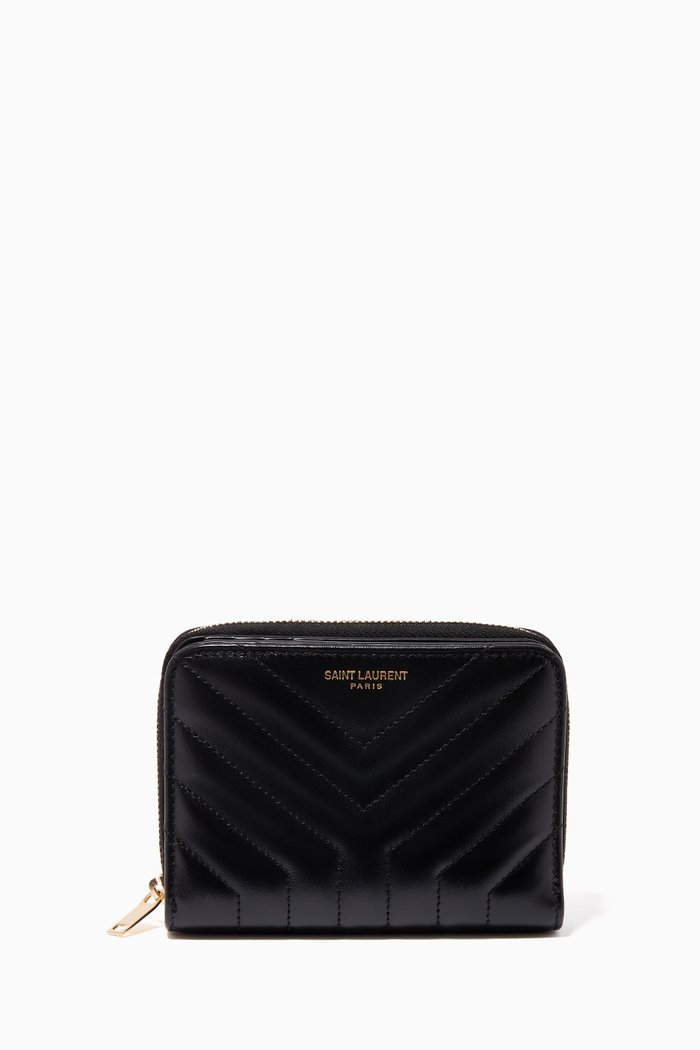 

Monogram Wallet in Y-Quilted Leather, Black