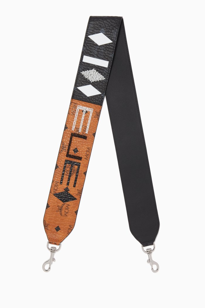 

Shoulder Strap in Geo Graffiti Visetos, Black