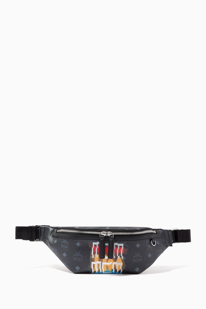 

Medium Fursten Belt Bag in Geo Graffiti Visetos, Black
