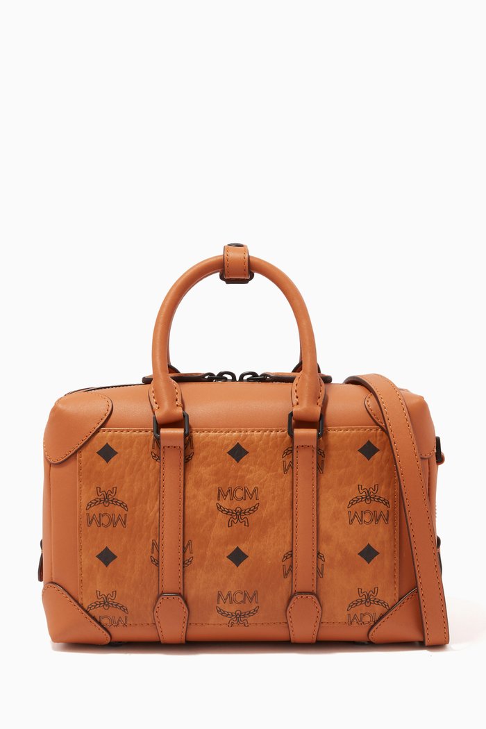 

Small Soft Berlin Crossbody Bag in Visetos, Brown