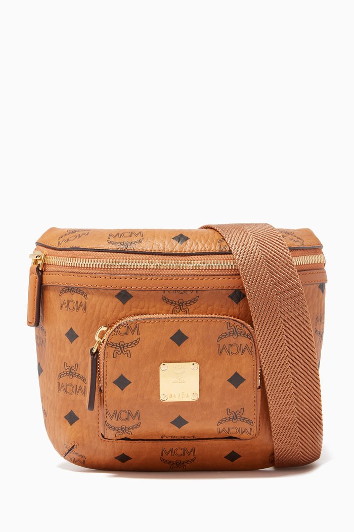 

Small Klassik Crossbody Bag in Visetos, Brown