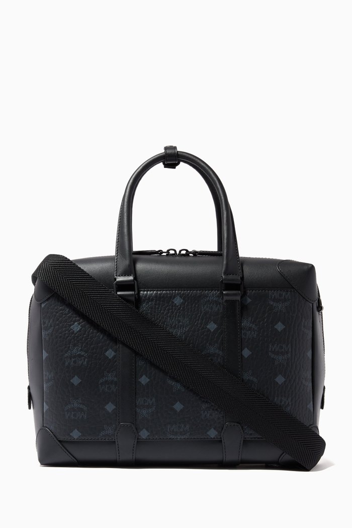 

Medium Soft Berlin Tote in Visetos, Black