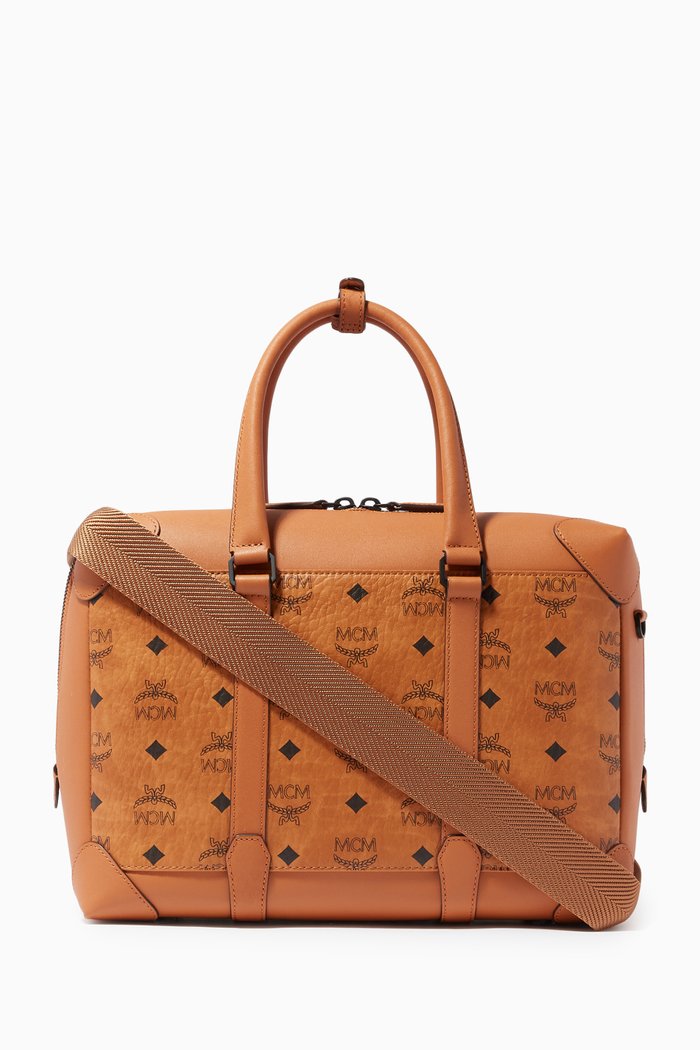 

Medium Soft Berlin Tote in Visetos, Brown
