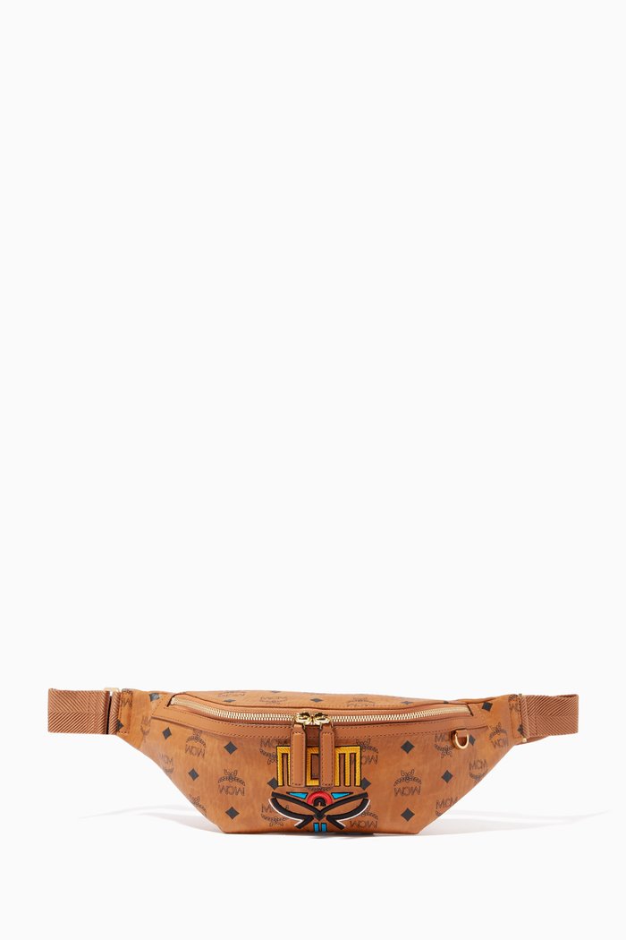 

Medium Fursten Belt Bag in Geo Laurel Visetos, Brown