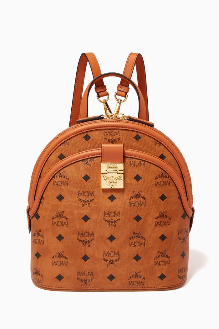 

Small Anna Backpack in Visetos, Brown