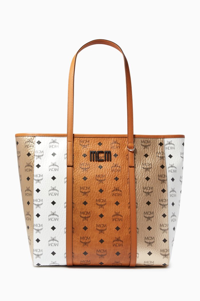 

Medium Toni Shopper in Colour-Block Visetos, Brown