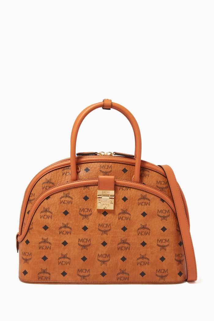 

Large Anna Tote Bag in Visetos, Brown