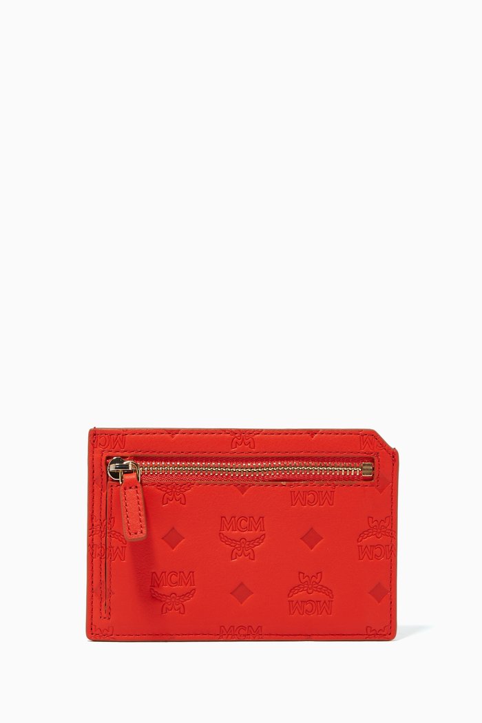 

Card Holder in Monogram Leather, Orange
