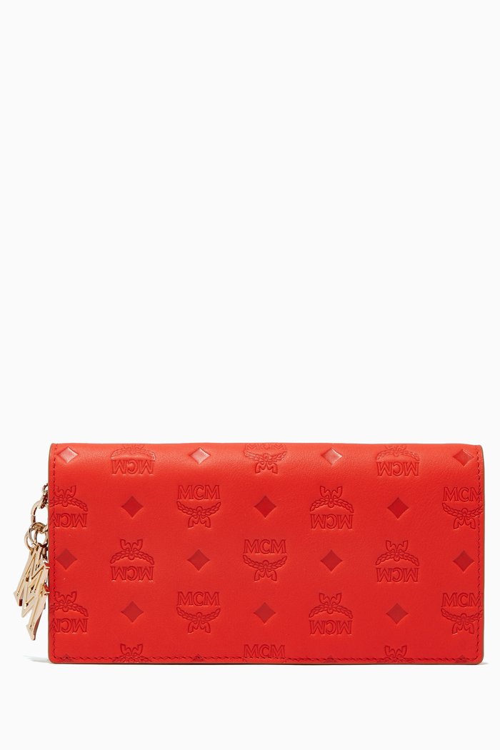 

Klara Continental Wallet in Monogram Leather, Orange