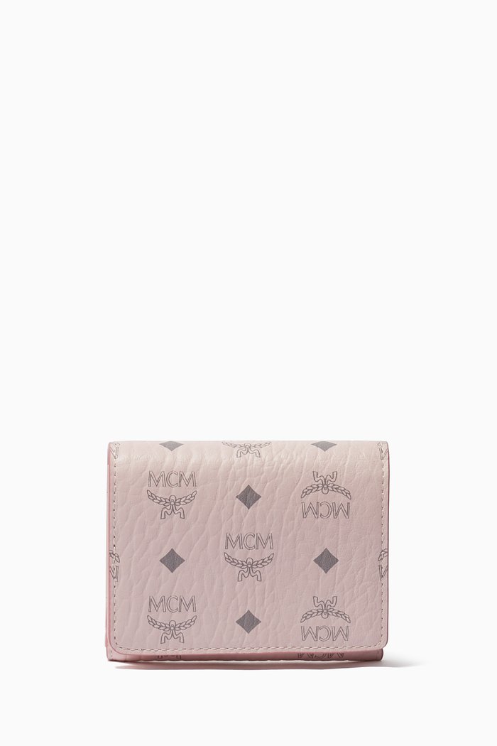 

Trifold Wallet in Visetos, Pink