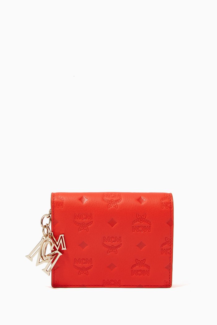 

Mini Flap Wallet in Monogram Nappa, Orange