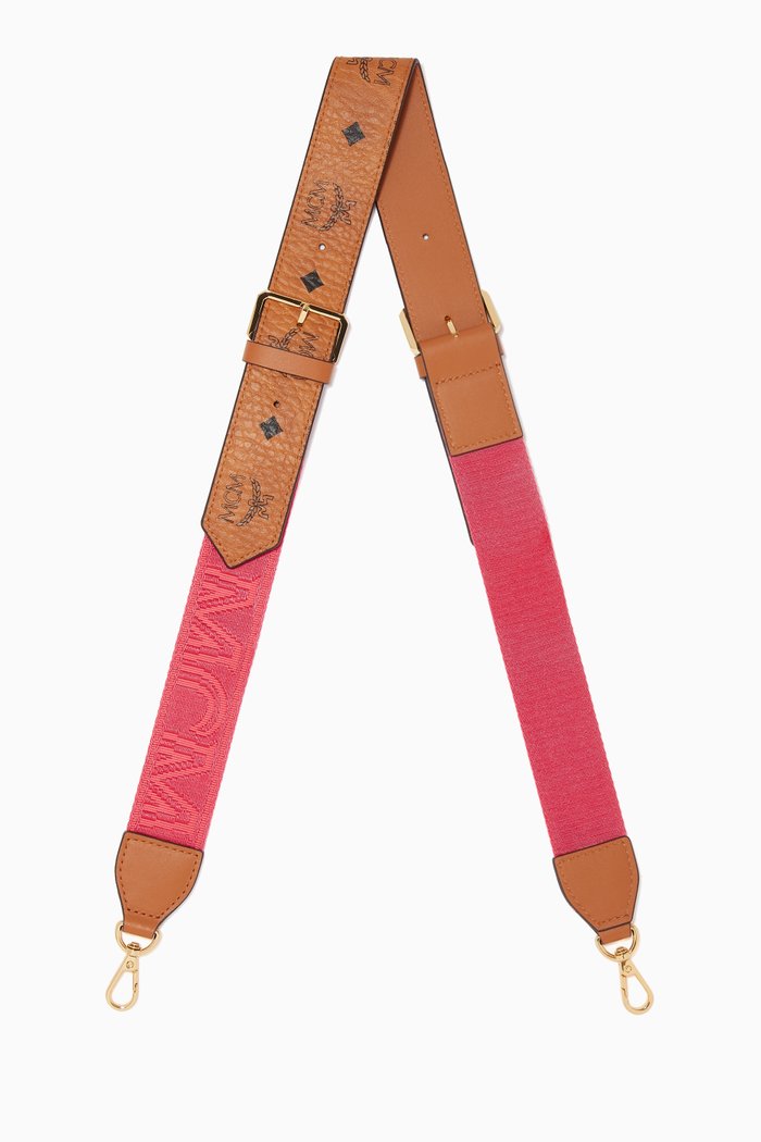 

Half-Logo Shoulder Strap in Visetos Webbing Mix, Pink
