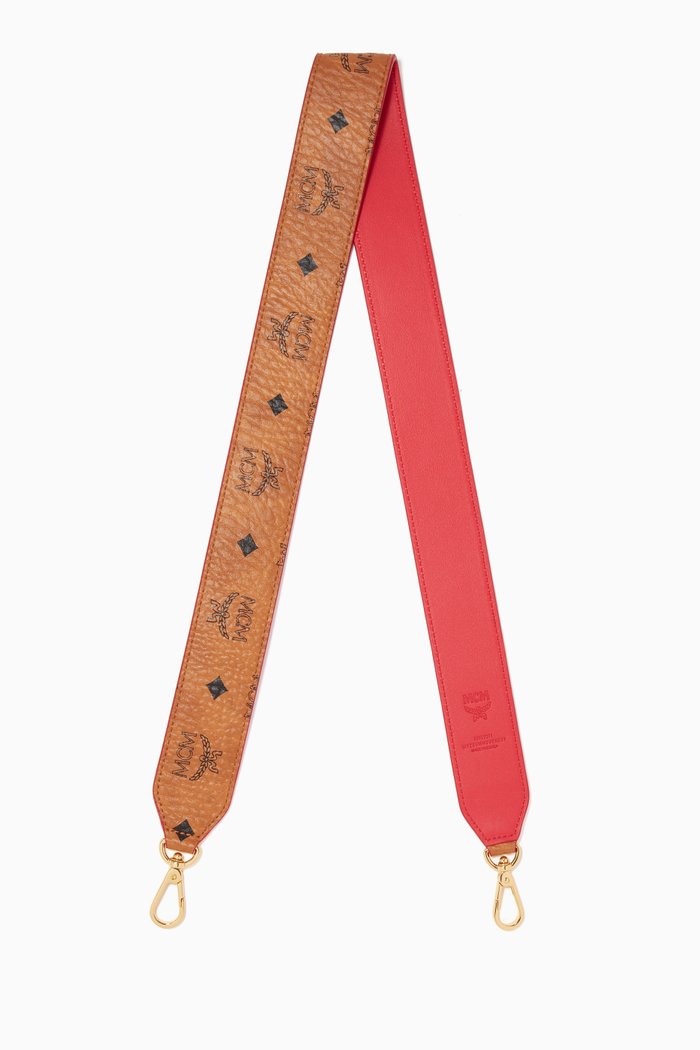 

Shoulder Strap in Visetos Leather Mix, Red