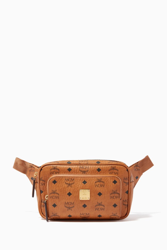 Small Fursten Belt Bag in Visetos, Brown