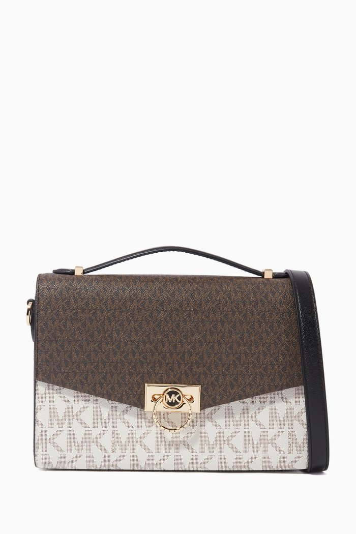 

Medium Hendrix Messenger Bag in Canvas, Brown