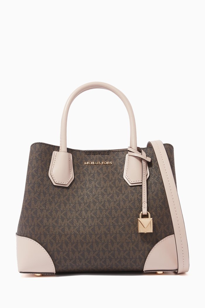 

Small Mercer Gallery Satchel Bag in Canvas & Leather, Neutral