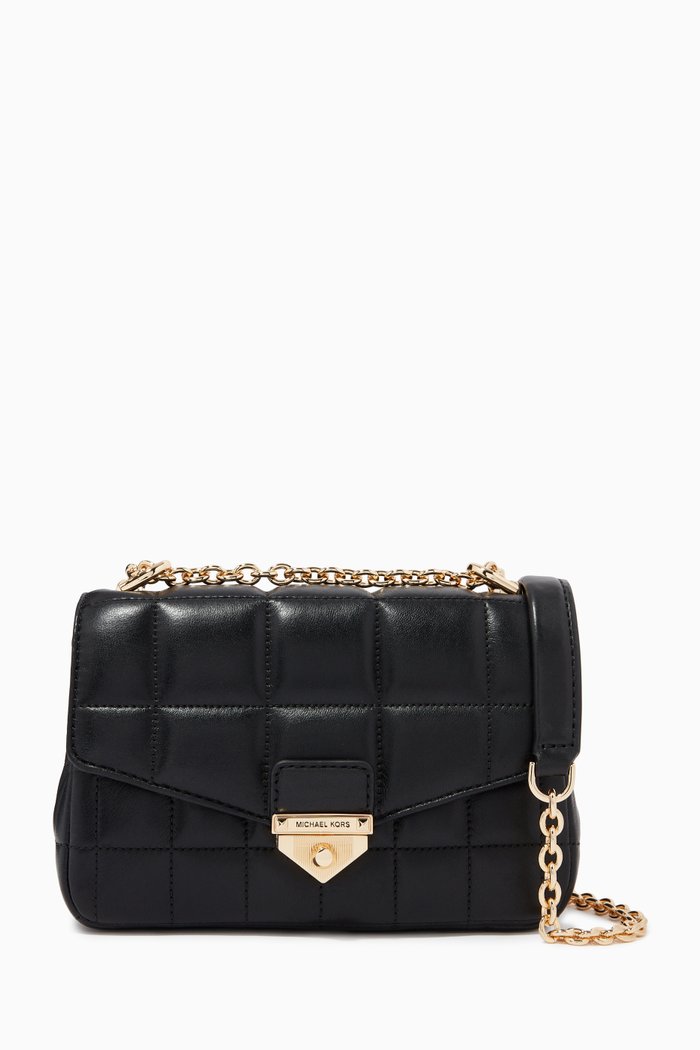 

Small Soho Shoulder Bag in Quilted Leather, Black