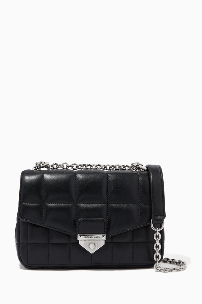 

Small Soho Shoulder Bag in Quilted Leather, Black