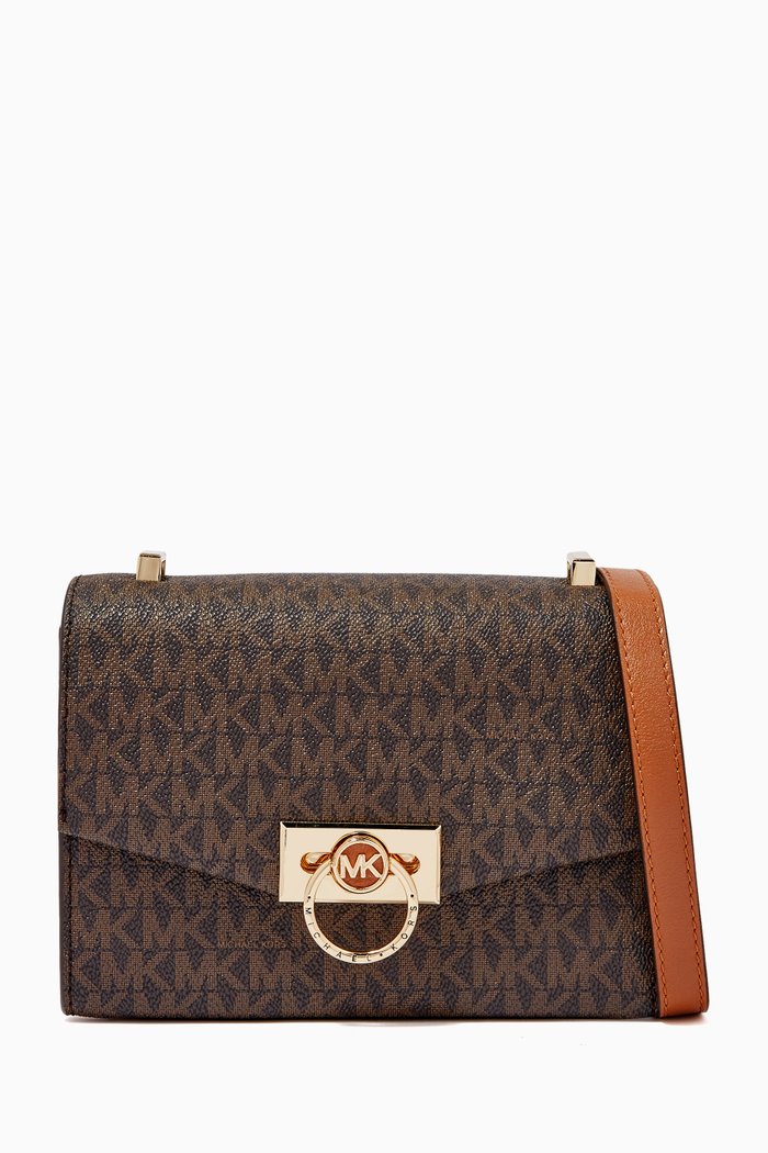 

Extra Small Hendrix Convertible Crossbody Bag in Logo Canvas & Leather, Neutral