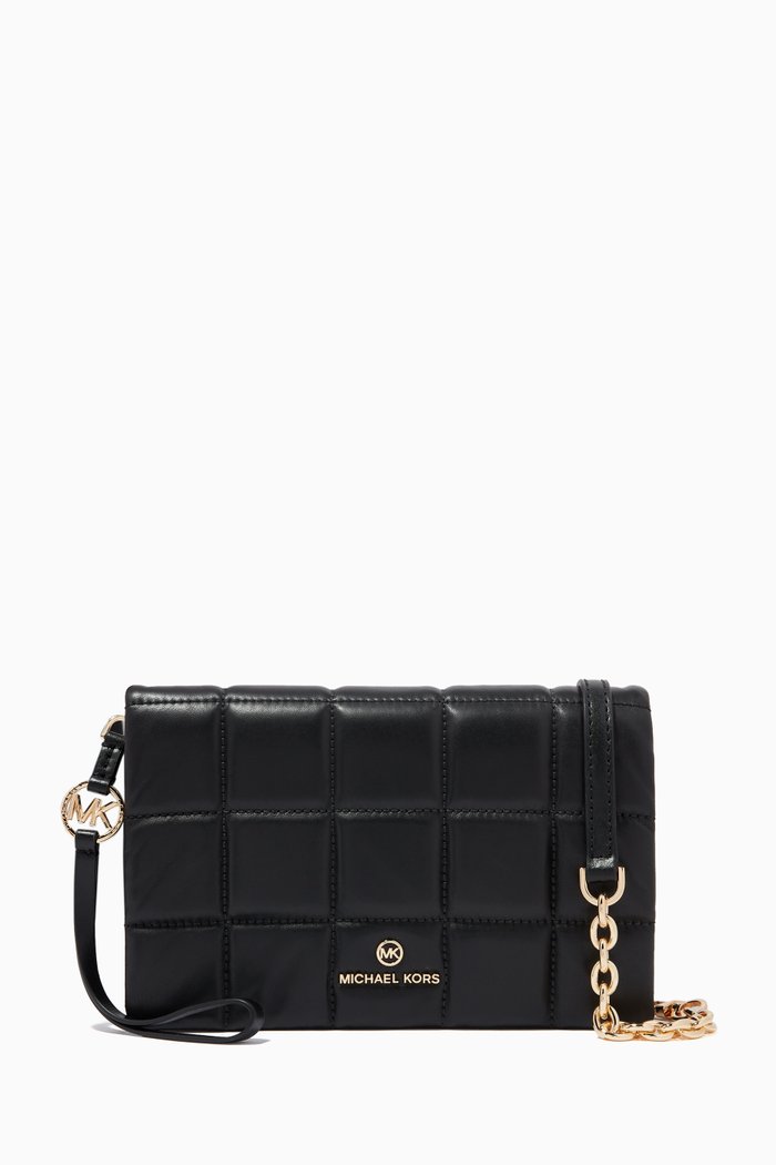 

Small 2-in-1 Pouch in Quilted Leather, Black