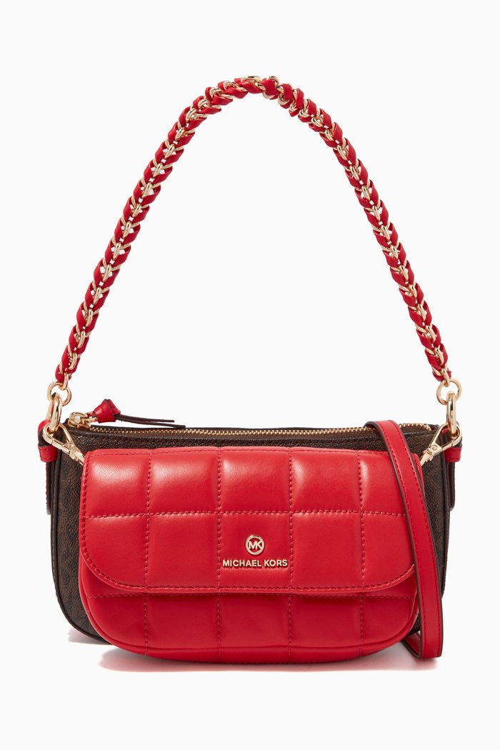 

Jet Set 4-in-1 Crossbody Bag Set in Logo Canvas & Quilted Leather, Neutral