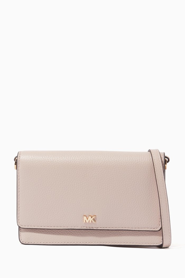 

Convertible Crossbody Bag in Leather, White