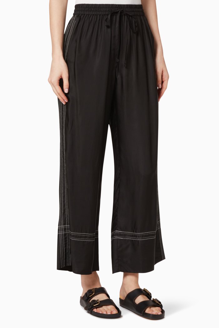 

Adelaide PJ Twill Pants, Black