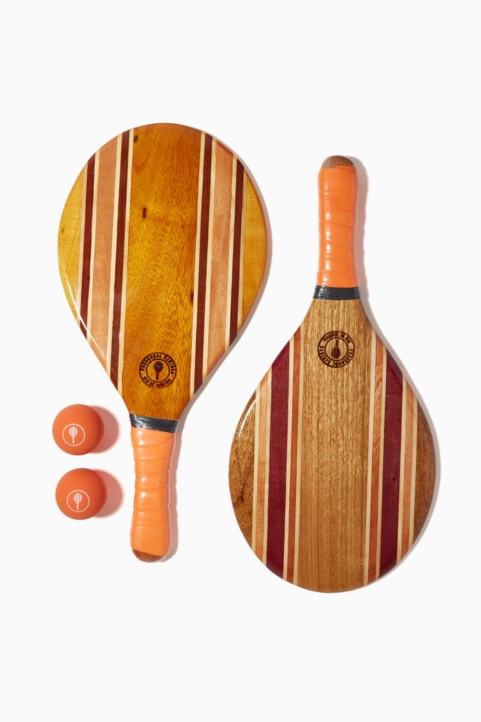 

x Ounass Trancoso Beach Bat Set, Multicolour