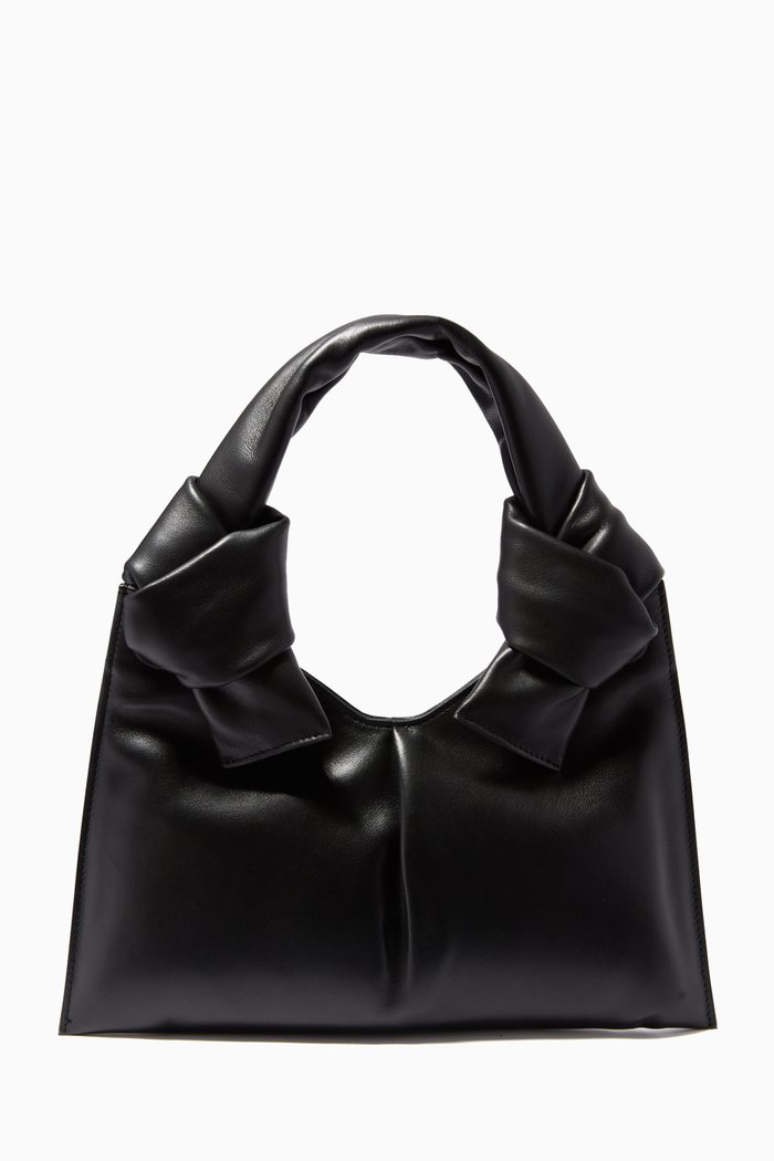 

Knot Tote Bag in Leather, Black