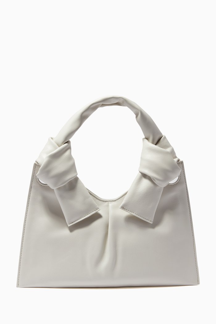 

Knot Tote Bag in Leather, Neutral