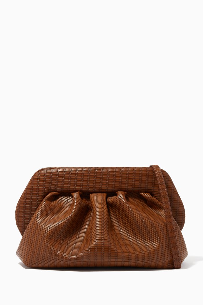 

Bios Braid Pouch in Nappa Vegan Leather, Brown