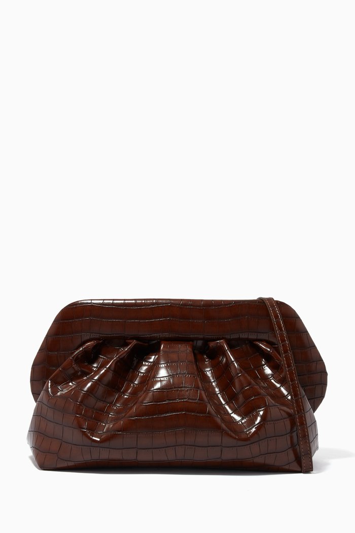 

Bios Pouch in Croc Vegan Leather, Brown