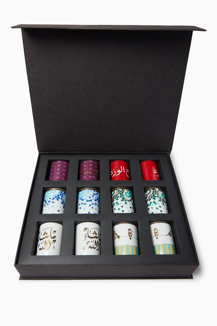 

Mix & Match Mini Candles – The Festive Edition, Set of 12, Multicolour