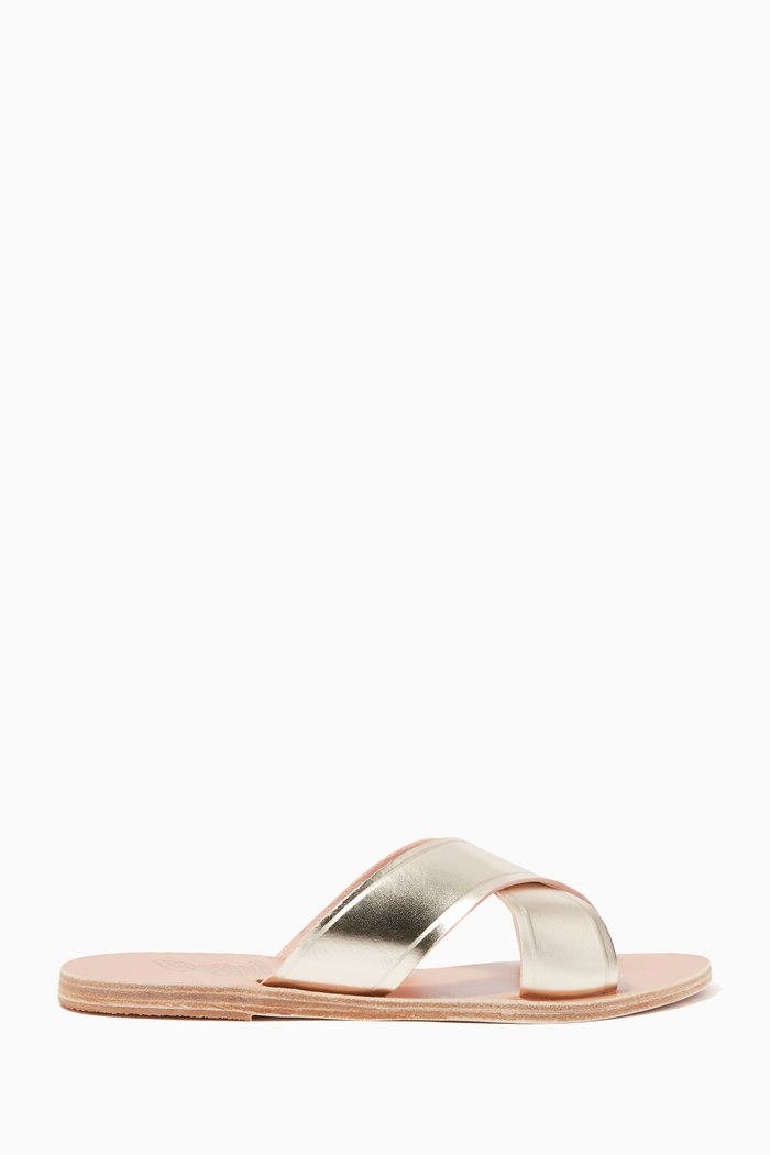 

Thais Sandals in Leather, Gold