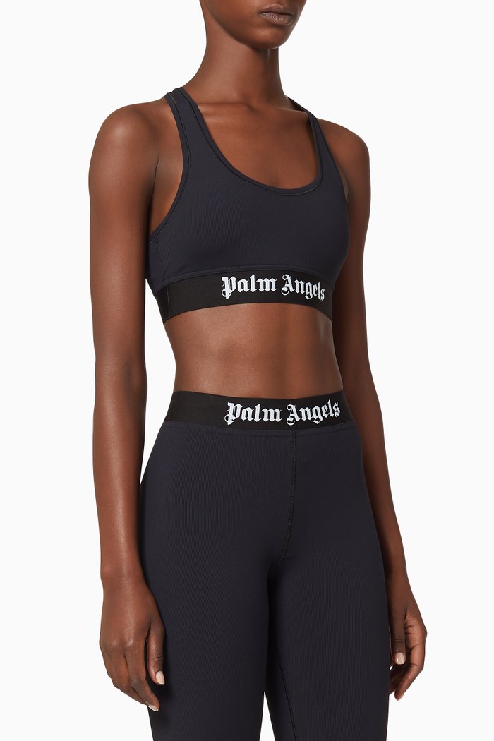 

Logo Nylon Sports Bra, Black