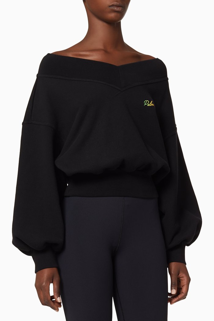 

Miami Logo Cotton Sweatshirt, Black