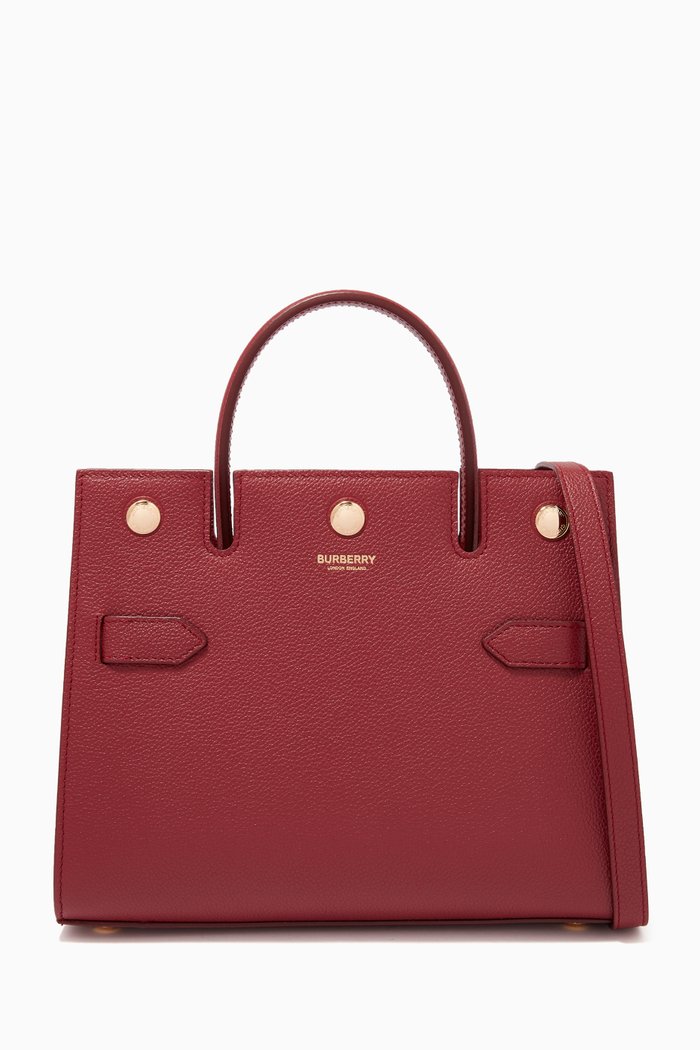 

Mini Title Bag in Grainy Leather, Red