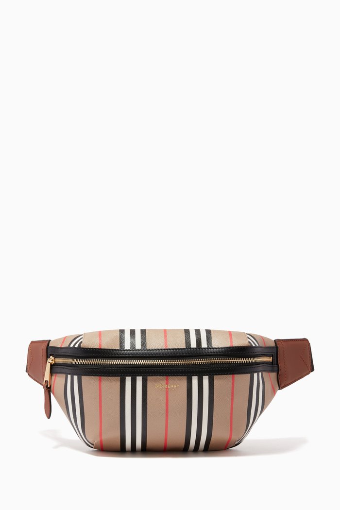 

Sonny Bum Bag in Icon Stripe E-canvas, Brown