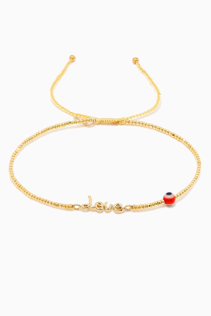 

"Dream" Bracelet in Gold Plating, Red