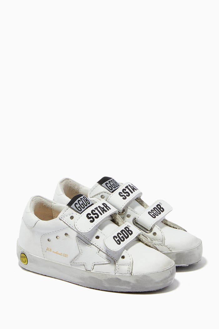 

Old School Sneakers in Leather, White