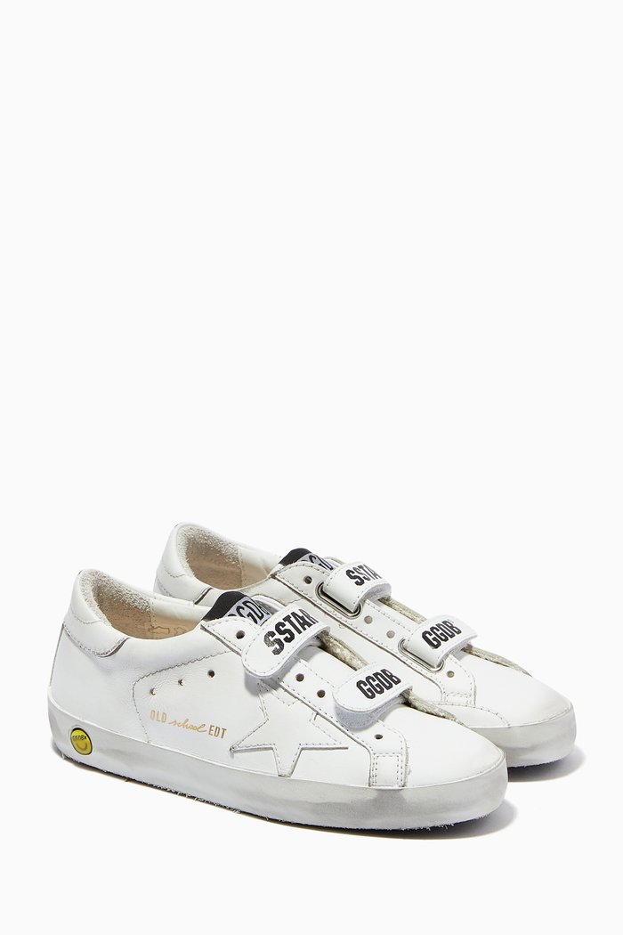 

Old School Sneakers in Leather, White