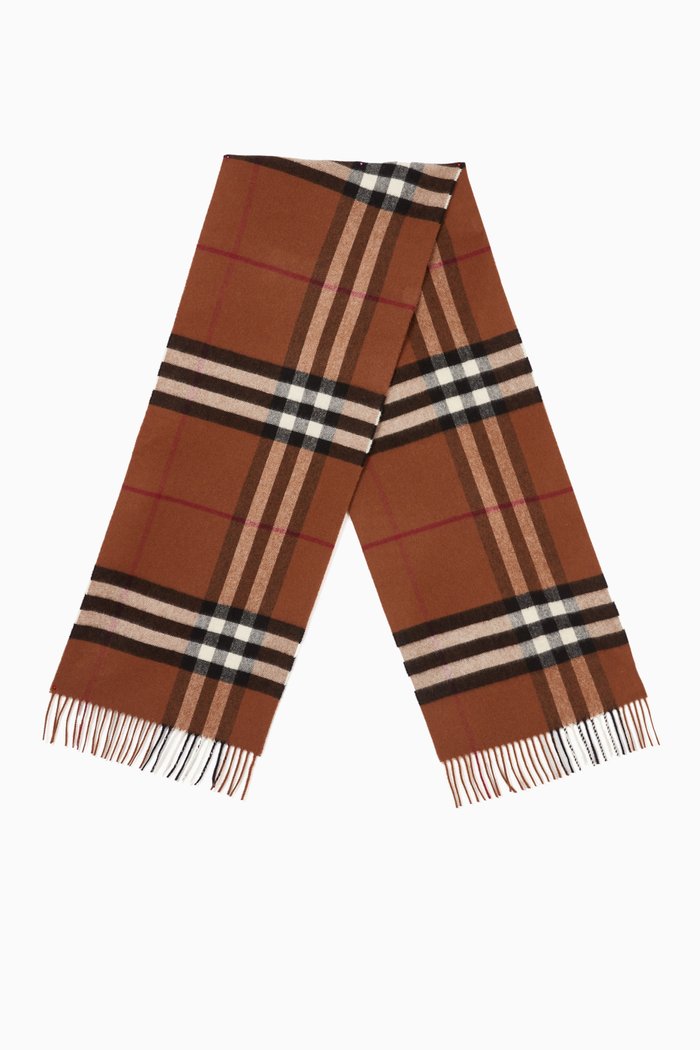 

The Classic Scarf in Vintage Check Cashmere, Brown