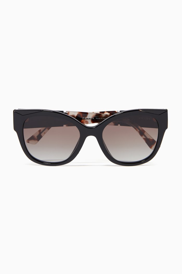 

Irregular Sunglasses in Acetate, Black