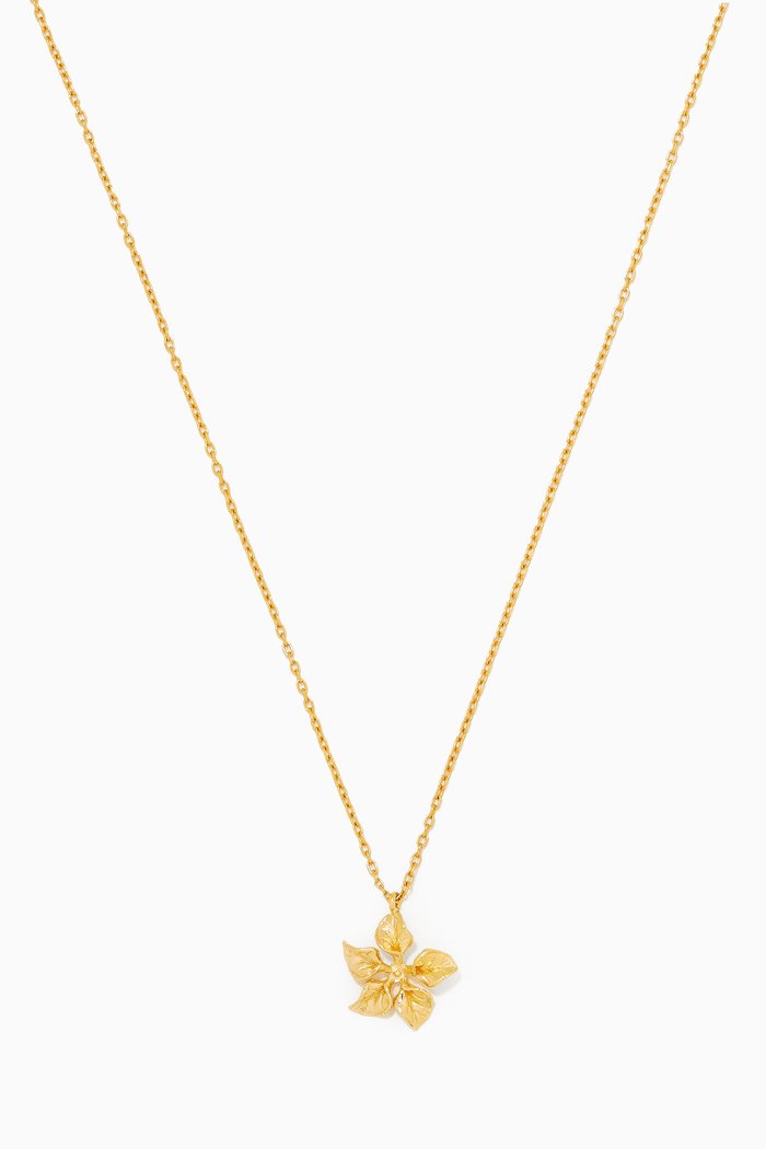 

Magnolia Necklace in 24kt Gold-Plated Bronze
