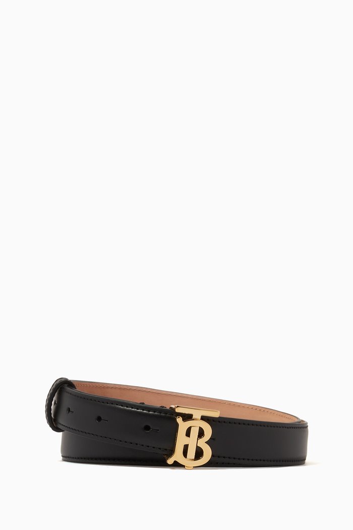 

Monogram Motif Belt in Leather, Black