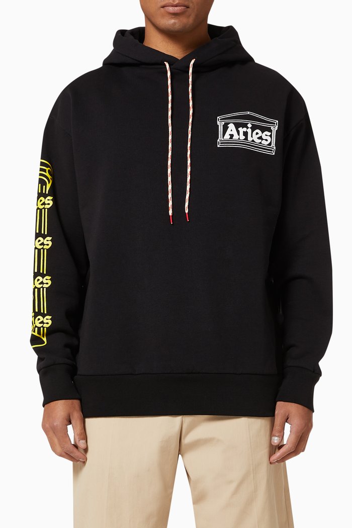

Temple Hoodie in Cotton, Black